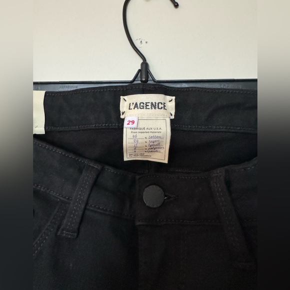 L’AGENCE Emmanuelle Mid Rise Cropped Ankle Zip jeans - Picture 4 of 6